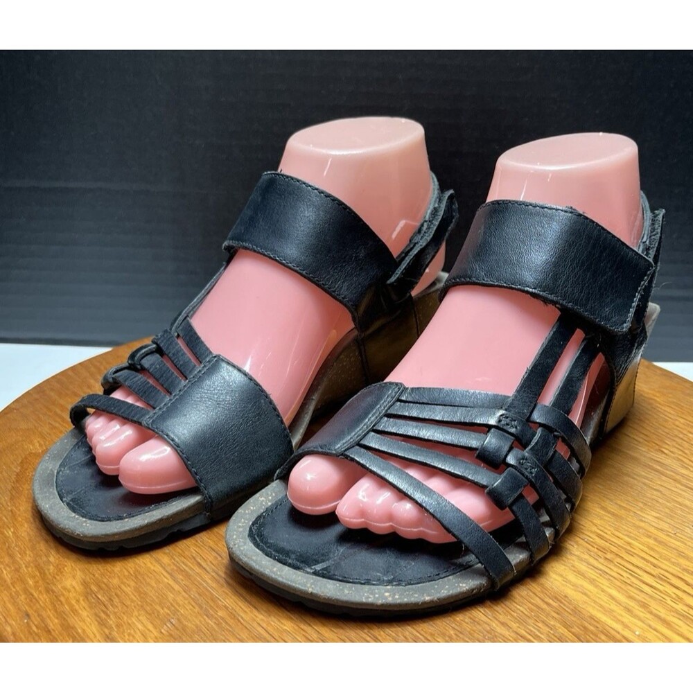 Teva Cabrillo 3 Wedge Sandal Womens Sz 6.5 Black Resort Summer Vacation 1012147
